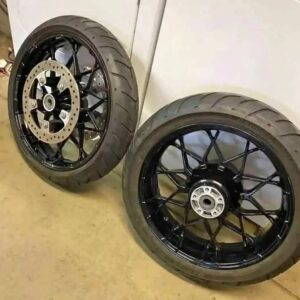 set of Prodigy Wheels 18 rear 19 front with about 1900 miles on them