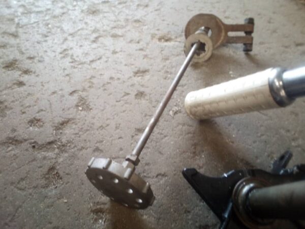 nk model, xlch 2 piece handlebars 52a bottom tree looks to be oem white harley davidson waffle grips, and ball bearing neck cups are included